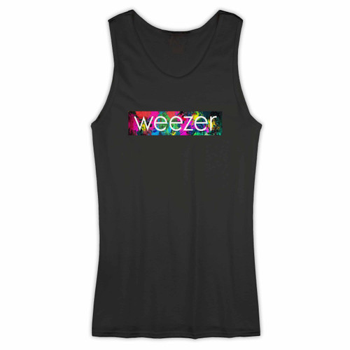 Weezer Title With Background Fan Art Woman Tank top