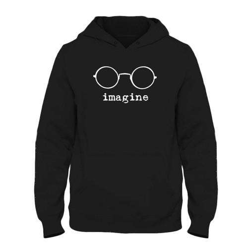 John Lennon Imagine Glasses Simple Unisex Hoodie