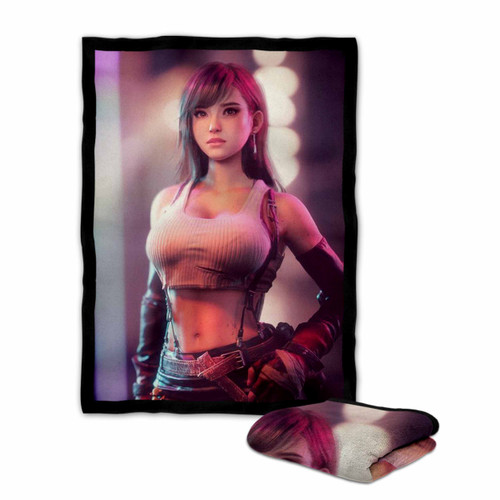 Final Fantasy VII Tifa Remake Fan Art Blanket