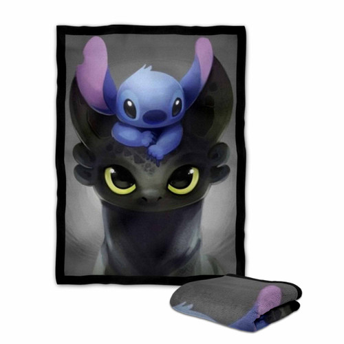 Stitch And Toothless Dragon Blanket