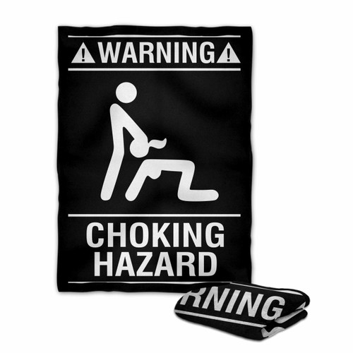 Choking Hazard Warning BJ Funny Sex For Adult Blanket