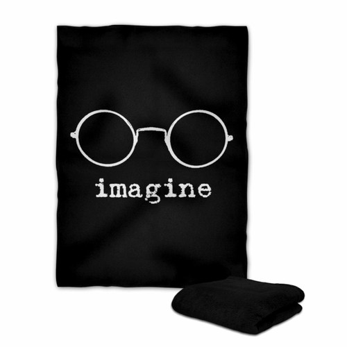 John Lennon Imagine Glasses Simple Blanket