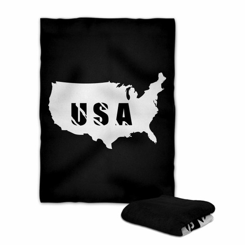 Usa Maps Silhouette Blanket