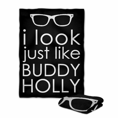 Weezer Buddy Holly Lyrics Poster Part One Blanket