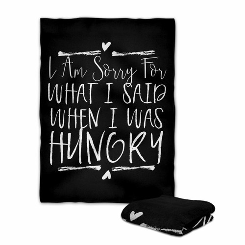 When I Was Hungry Quote Blanket