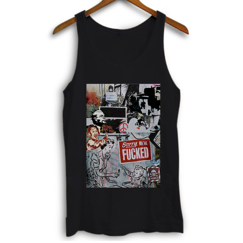 Banksy Art Street Graffiti Draw Funny Woman Tank top