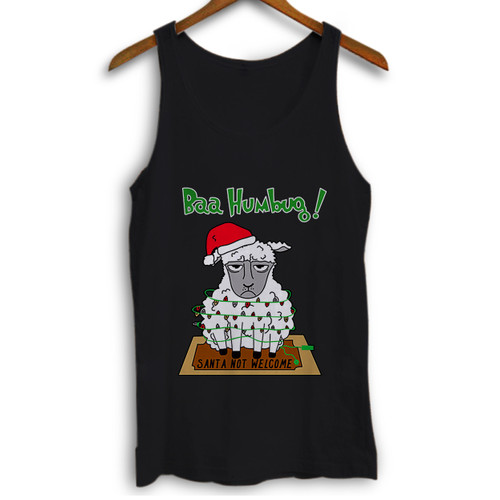 Novelty Christmas Xmas Baa Humbug Woman Tank top