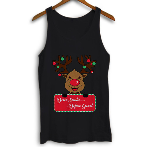 Novelty Christmas Xmas Reindeer Dear Santa Woman Tank top