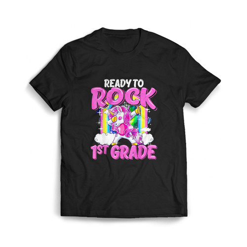 Ready To Rock 1St Grade Dabbing Unicorn Back To School Girls Youth Kids Man's T shirt