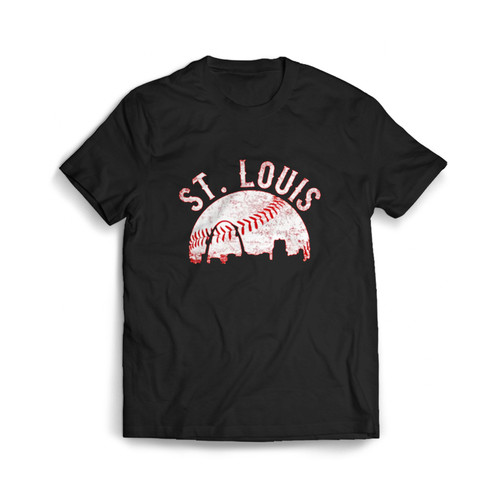 St Louis Baseball Vintage Cityscape 90S Man's T shirt