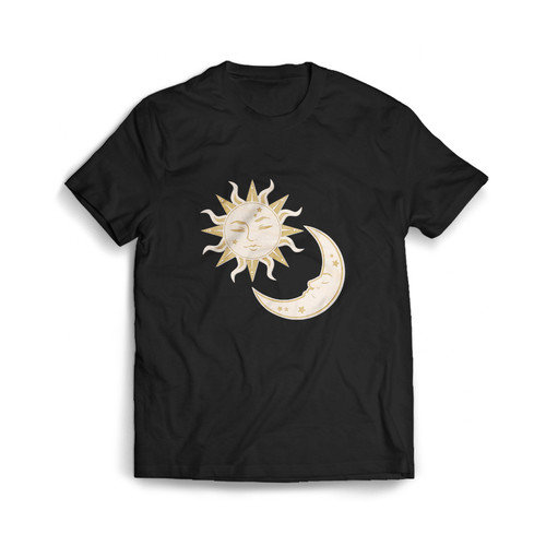 Sun And Moon Engraved Wood Man's T shirt