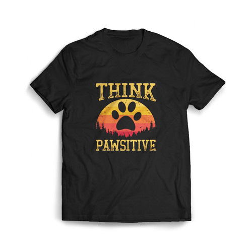 Think Pawsitive Retro Man's T shirt