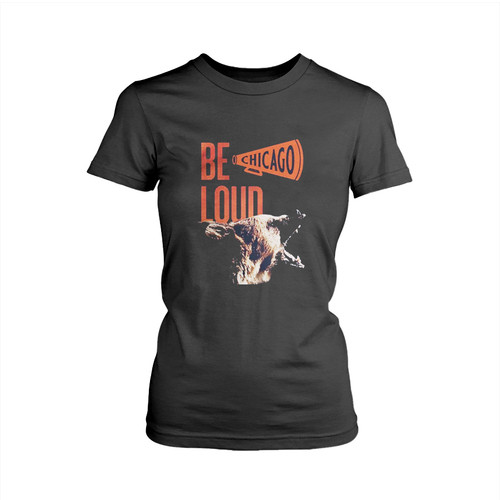 Chicago Football Be Loud Mascot Vintage Woman's T shirt