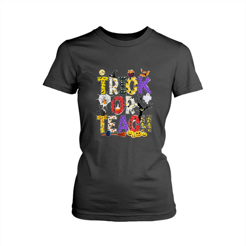 Retro Trick Or Teach Teacher Halloween Costume Woman's T shirt