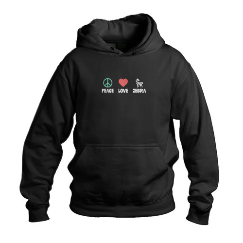 Peace Love Zebra Unisex Hoodie