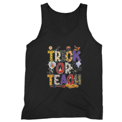 Retro Trick Or Teach Teacher Halloween Costume Man Tank top
