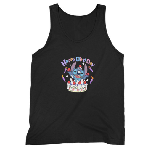 Stich Happy Birhday Man Tank top