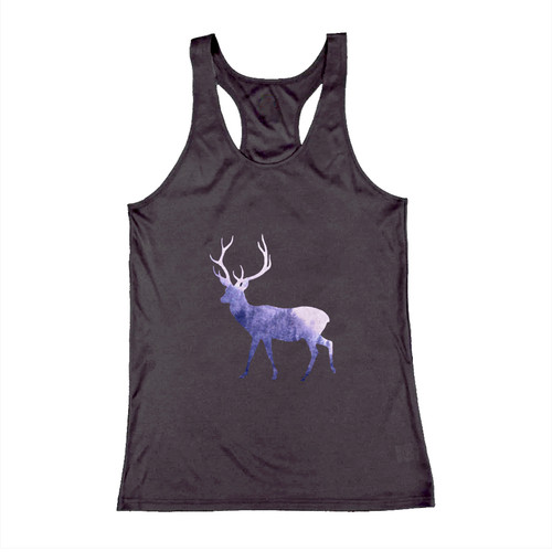 Blue Deer Double Exposure Woman Tank top