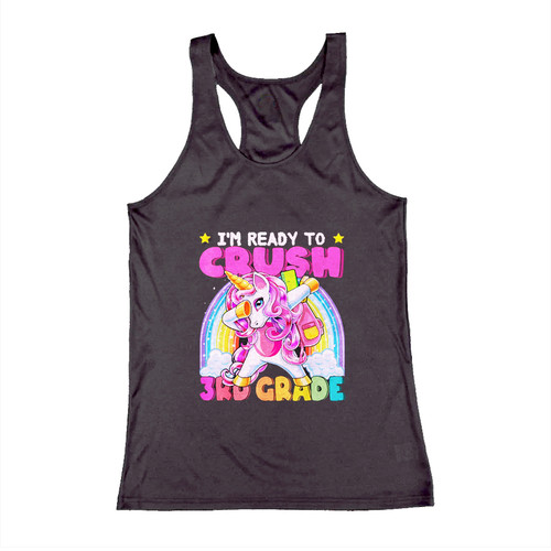 Crush 3Rd Grade Dabbing Unicorn Back To School Girls Gift Youth Kids Woman Tank top