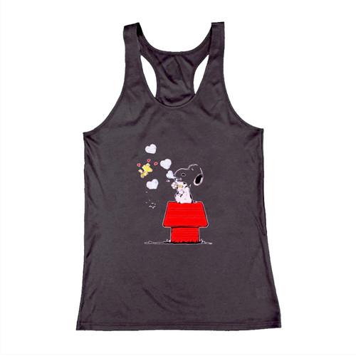 Snoopy Woodstock Blowing Bubbles Woman Tank top