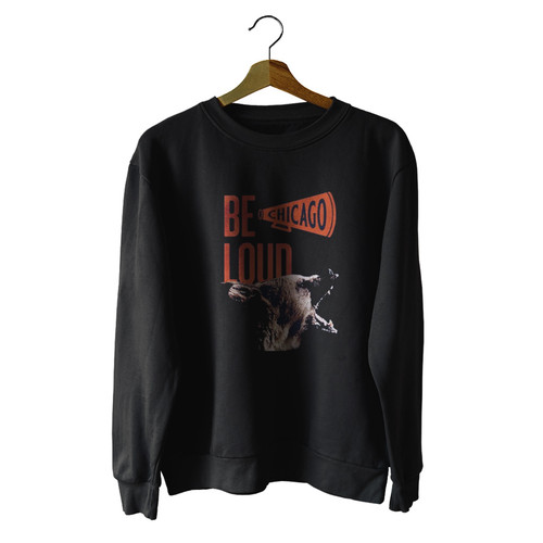 Chicago Football Be Loud Mascot Vintage Unisex Sweater