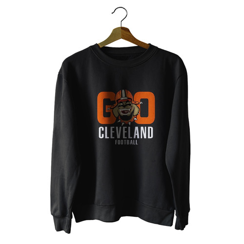 Go Cleveland Football Mascot Vintage Unisex Sweater