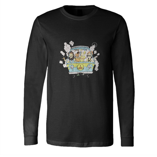 Cheech And Chong T Shirt With Scooby Doo Up In Smoke Mystery Van Short Long Sleeve Shirt Tee