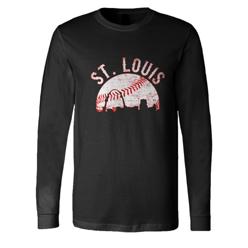 St Louis Baseball Vintage Cityscape 90S Long Sleeve Shirt Tee