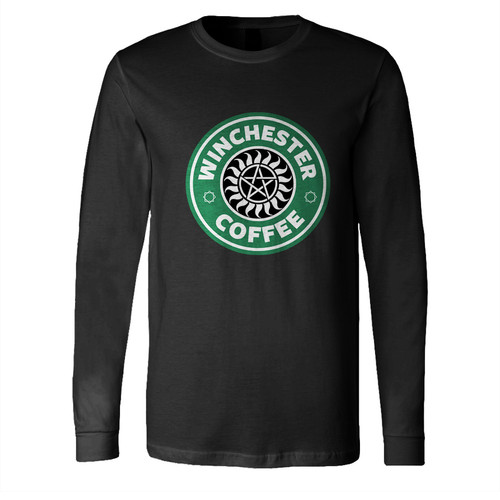 Supernatural Winchester Starbuck Logo Coffee Long Sleeve Shirt Tee