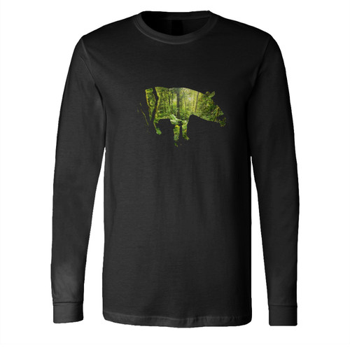 Tapir Double Exposure Long Sleeve Shirt Tee
