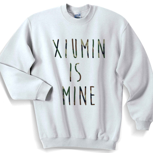 Xiumin Is Mine Quotes Camo Unisex Sweater