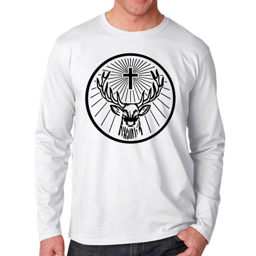 Cross Deer Logo Long Sleeve Shirt Tee