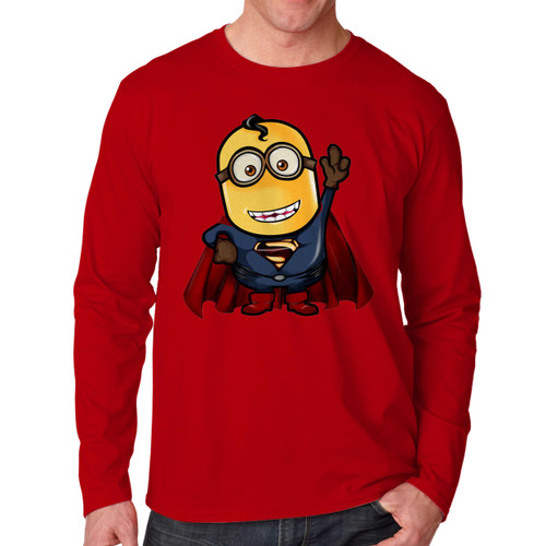 Minion Superman Long Sleeve Shirt Tee