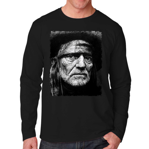 Willie Nelson Outlaw Long Sleeve Shirt Tee