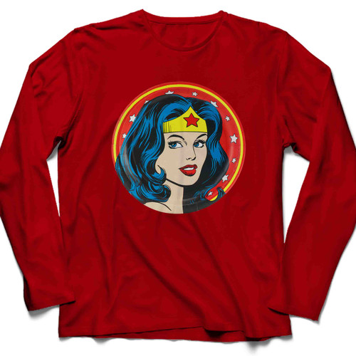Wonder Woman Logo Long Sleeve Shirt Tee