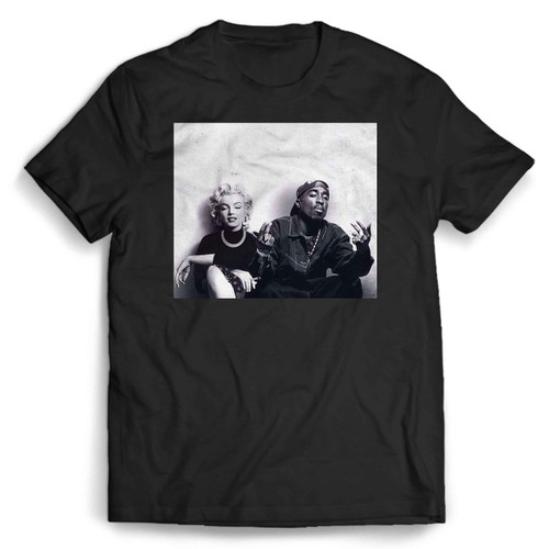 Marilyn Monroe Tupac Shakur Man's T shirt