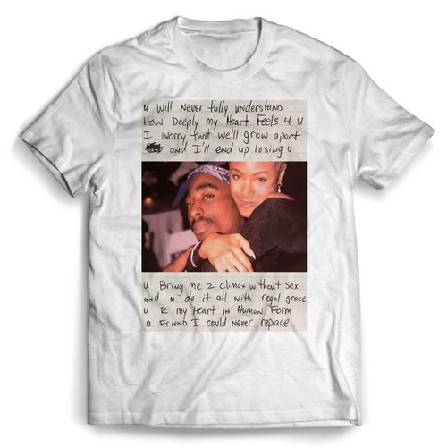Tupac And Jada Love Paper Man's T shirt