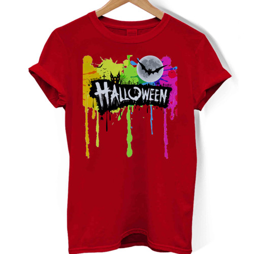 Happy Halloween Colour Art Woman's T shirt