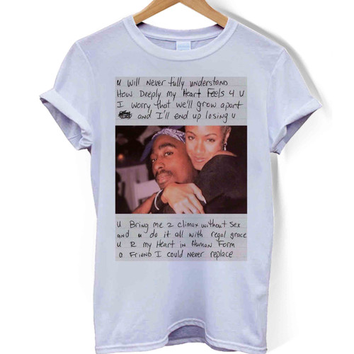 Tupac And Jada Love Paper Woman's T shirt