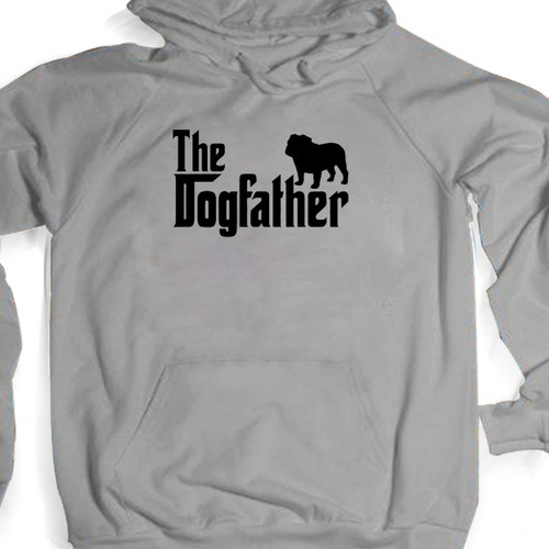 The Dogfather Bulldog Dog Logo Unisex Hoodie