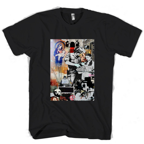 Banksy Street Art Graffiti Cool Funny Man's T shirt