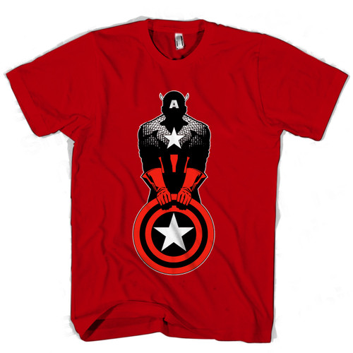 Captain America Shield Shadow Man's T shirt