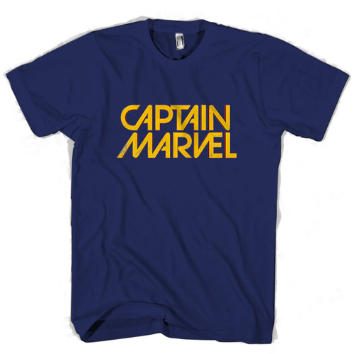 Captain Marvel Logo Yellow Man's T shirt