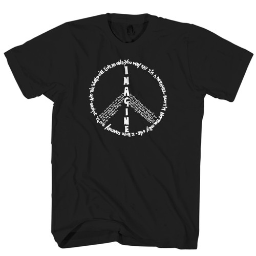 John Lennon Imagine Peace Quote Man's T shirt