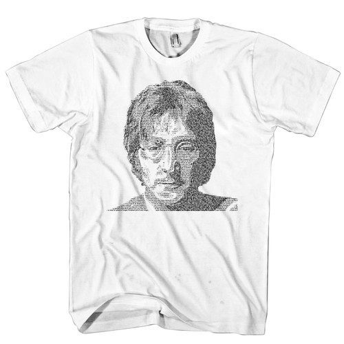 John Lennon Imagine Typography Lyrics Man's T shirt