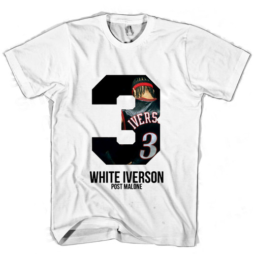 Post Malone White Iverson Man's T shirt