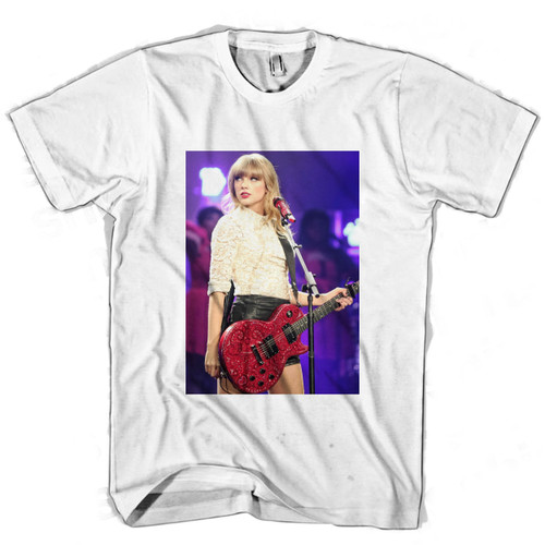 Taylor Swift With The Red Guitar Man's T shirt