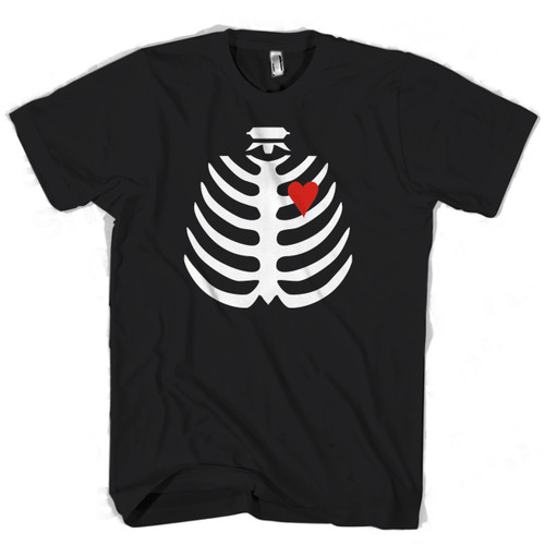 Xray Skeleton With Heart Man's T shirt
