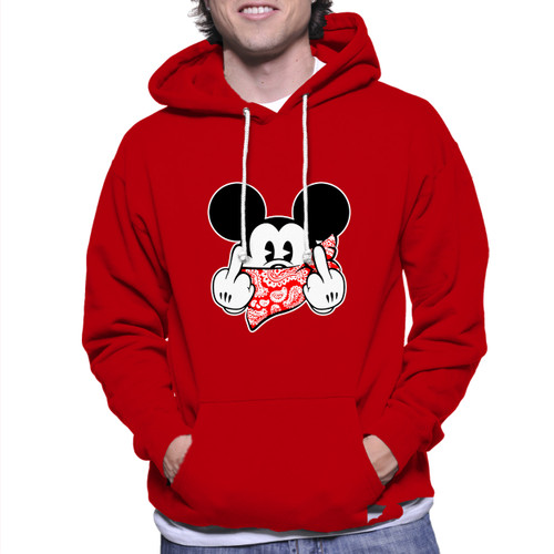 Mickey Mouse Thug Life Gangster Middle Finger Unisex Hoodie