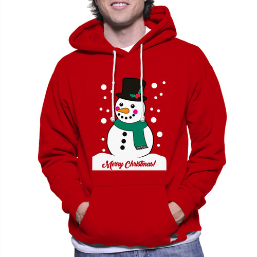Novelty Christmas Xmas Cute Snowman Unisex Hoodie